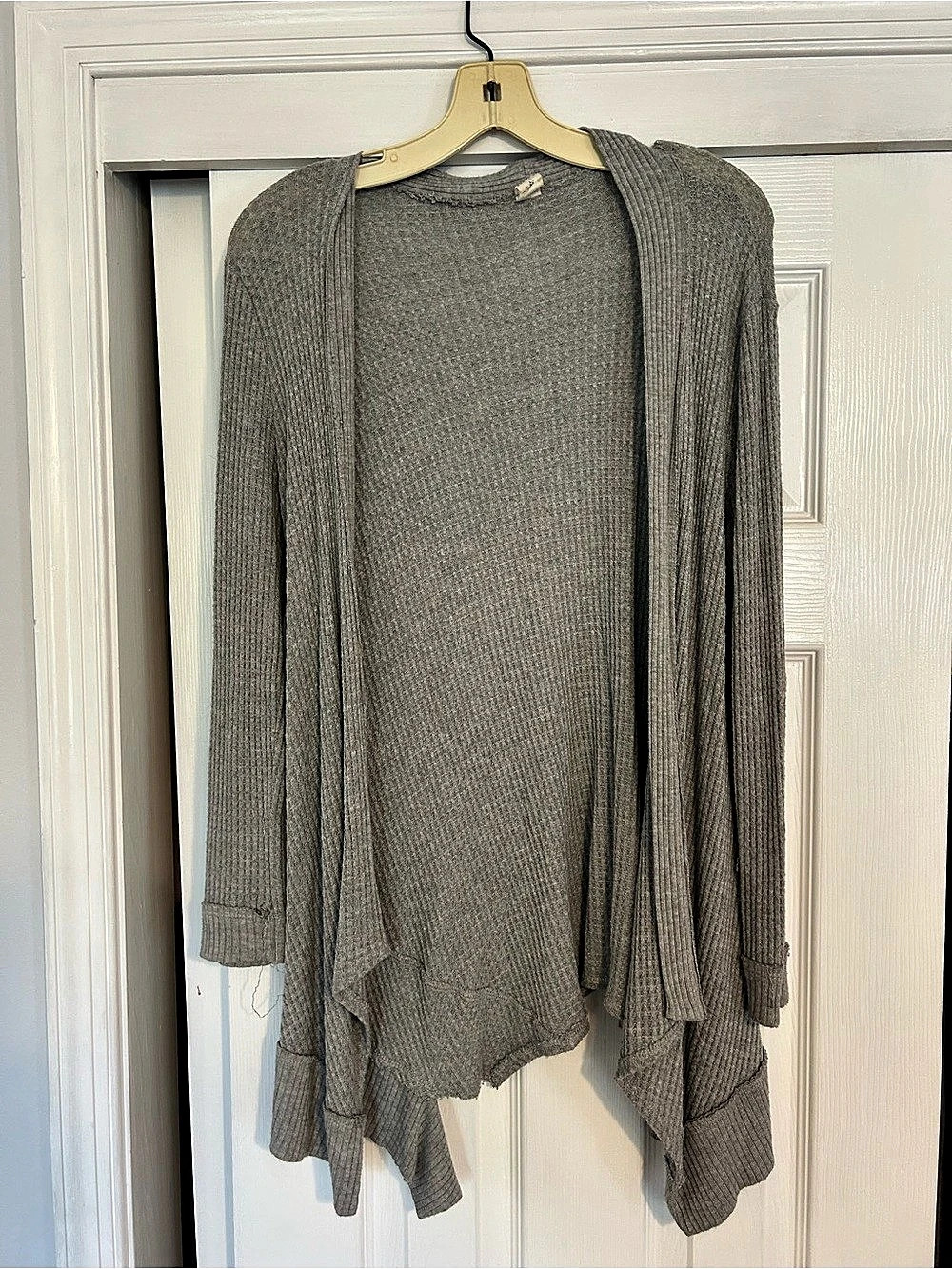 Free People Open Front Cardigan in Gray Size Small
